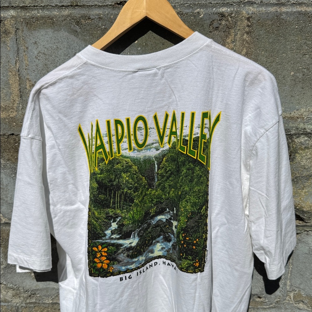 Vintage crazy shirts Hawaii Waipio Valley t shirt xl 80s rare Big Island surf